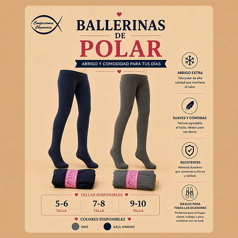 Ballerinas De Polar Azul y Gris