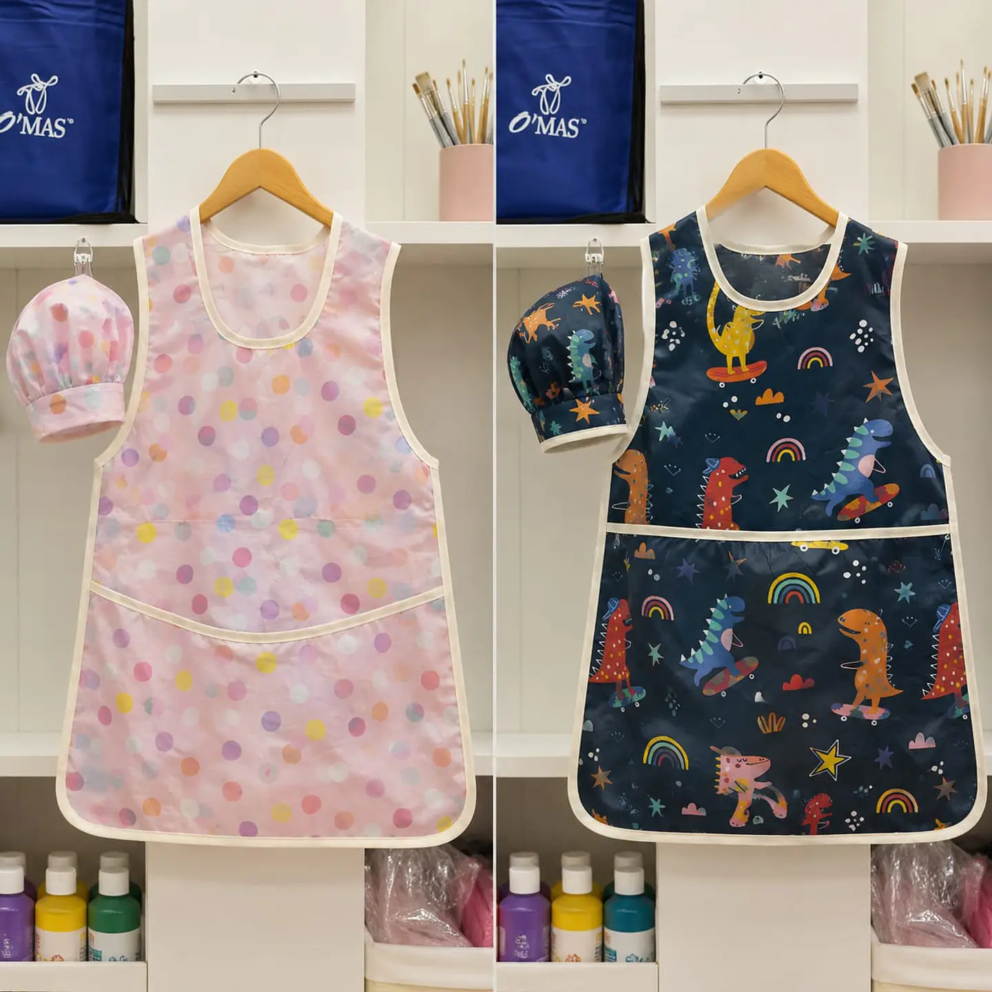 Set delantal y gorro infantil  1