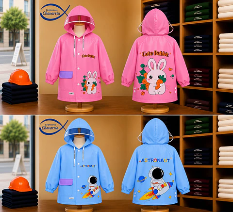 Poncho Impermeable Niño y Niña 