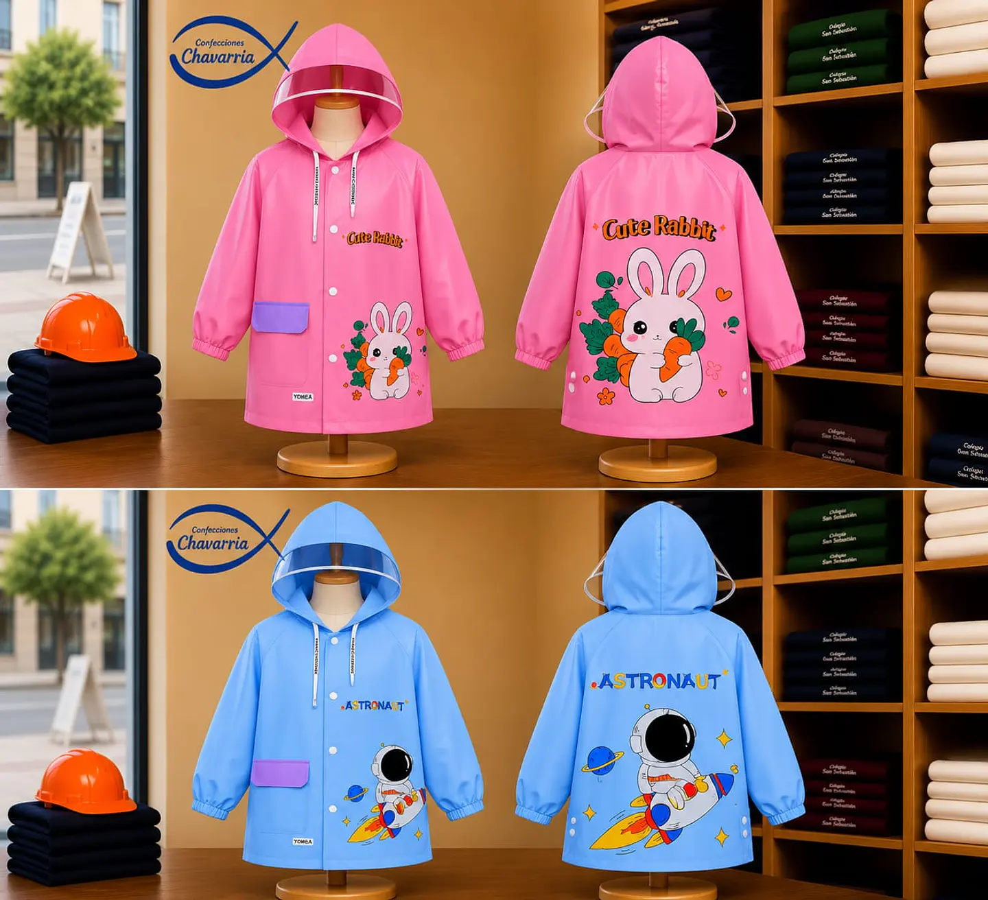 Poncho Impermeable Niño y Niña  1