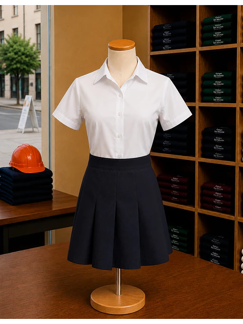 Falda Azul Marino Joven 6 Tablas 