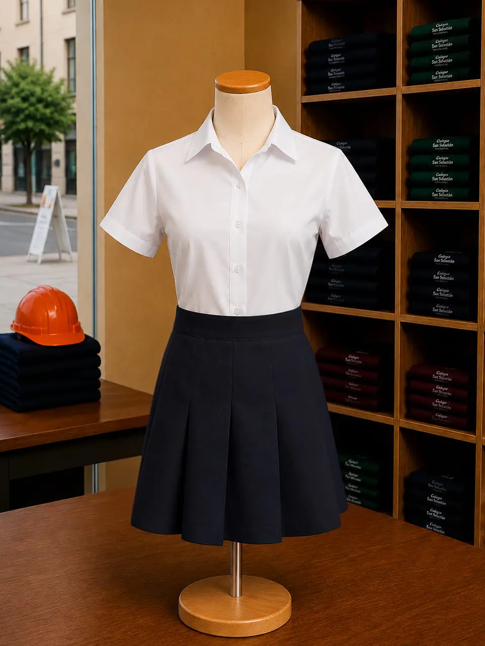 Falda Azul Marino Joven 6 Tablas  1