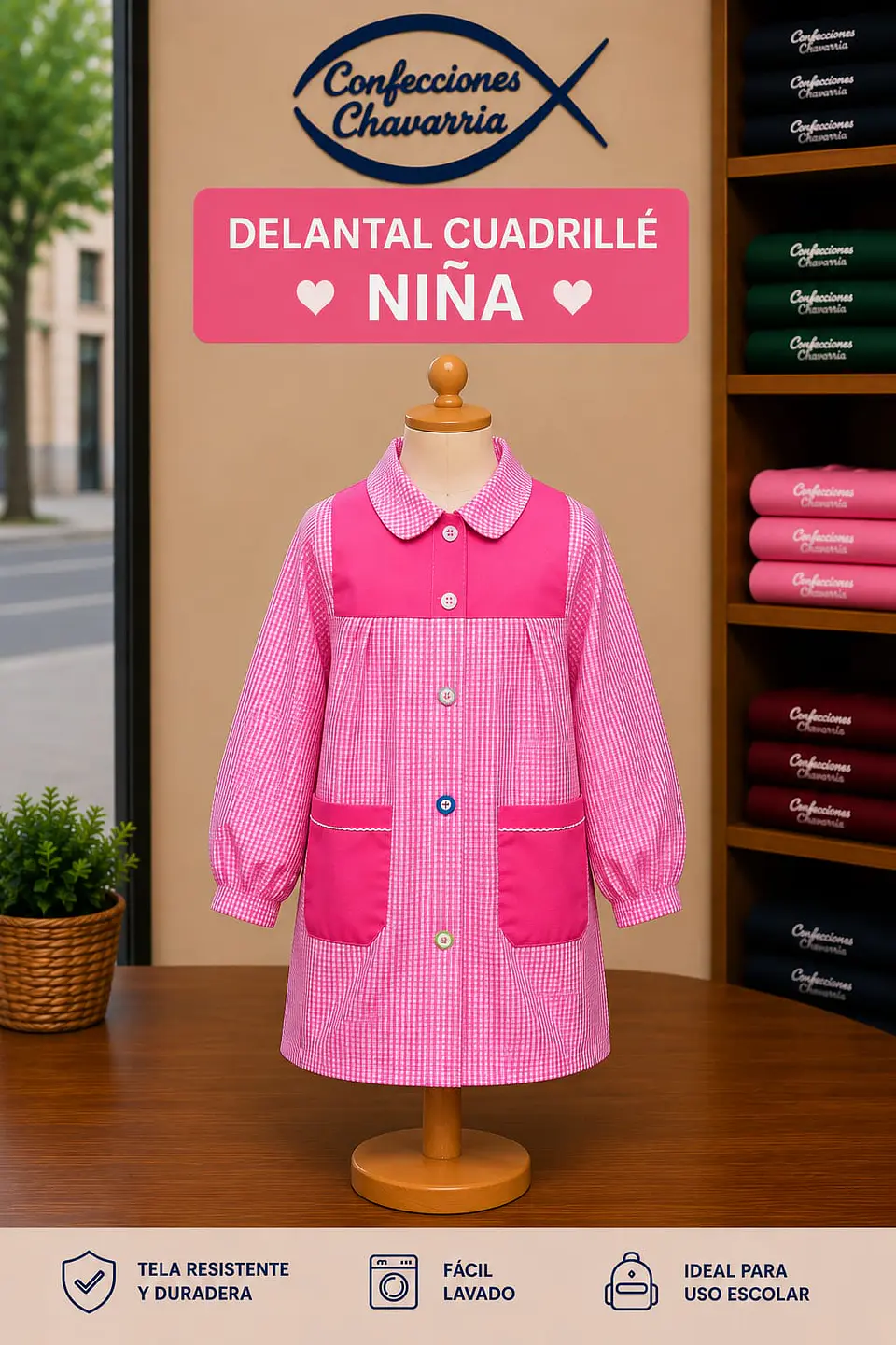 Delantales Cuadrille Para Niño y Niña 5