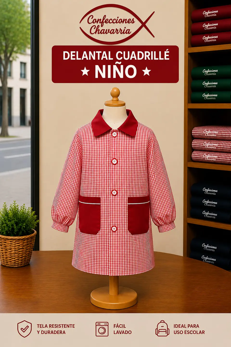 Delantales Cuadrille Para Niño y Niña 6