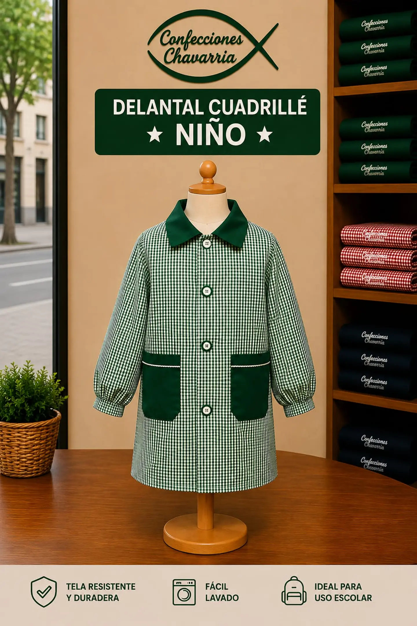 Delantales Cuadrille Para Niño y Niña 7