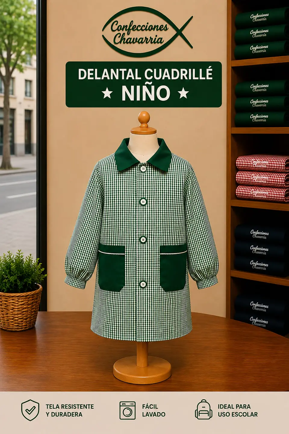 Delantales Cuadrille Para Niño y Niña 7