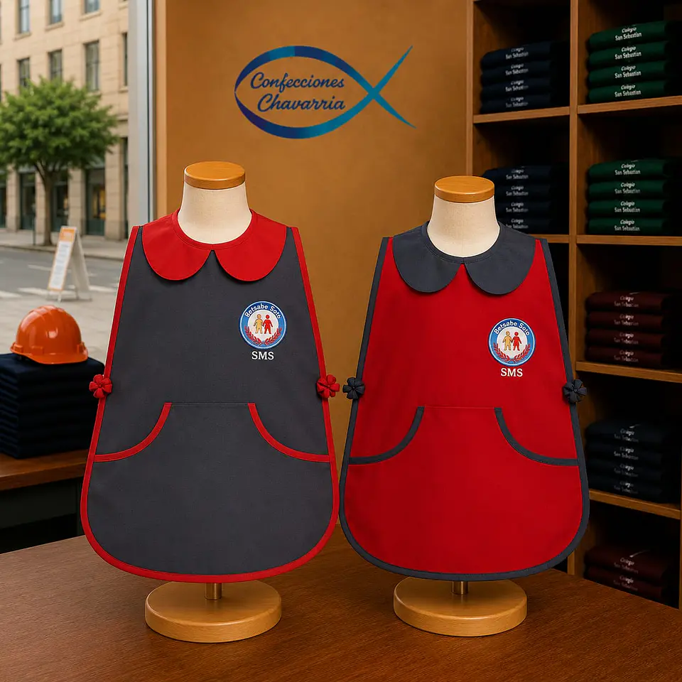 Pechera Gris Niño Y  Roja Niña  1