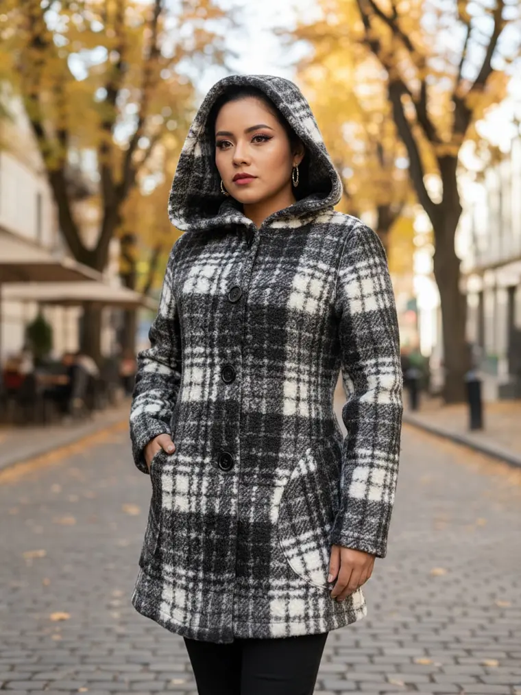 Chaqueta larga lana Bucle M 1