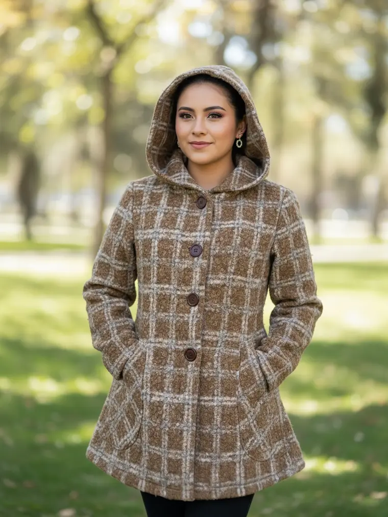 Chaqueta lana bucle larga M 1