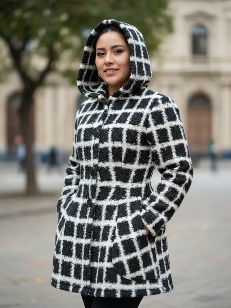 Chaqueta lana bucle larga M 1