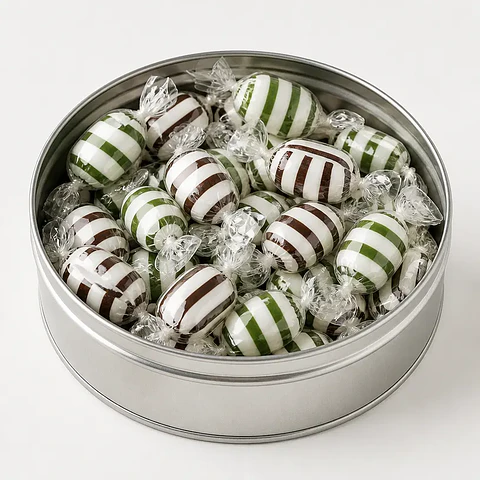 Lata de Caramelos de Menta y Chocolate