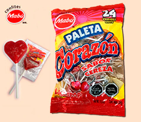 PALETA CORAZON X 24 UN