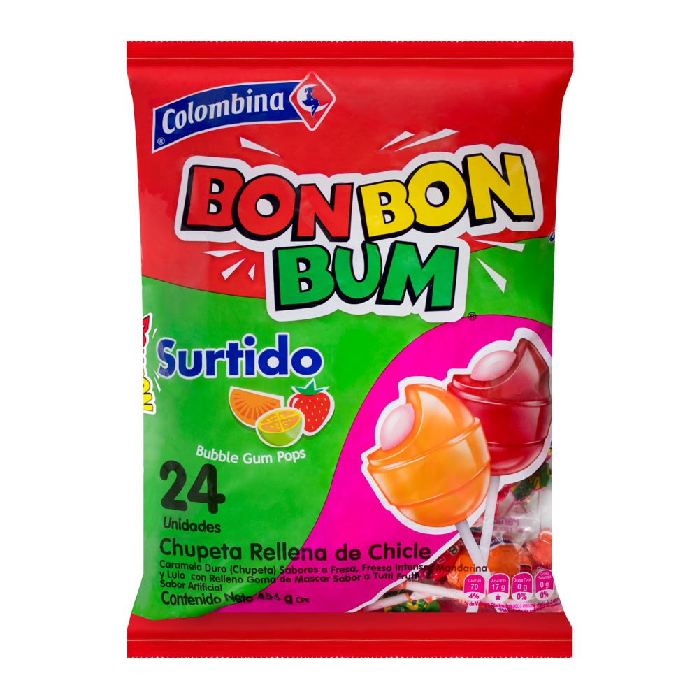 CHUPETE BON BON BUM X 24 UN | CONFITERIA CONFIMAX CALAMA