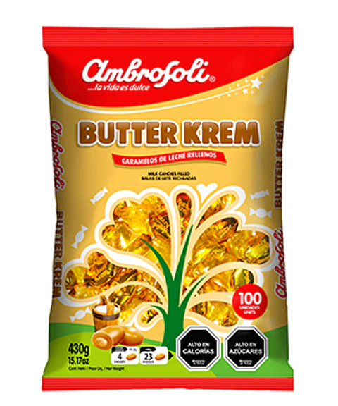 CARAMELO BUTTER KREM AMBROSOLI 430 GRS