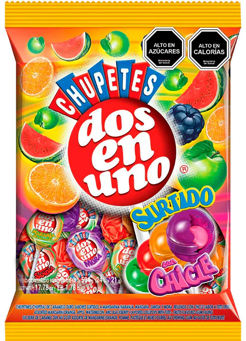 CHUPETE DEU FRUTAL SURTIDO X 24 UN