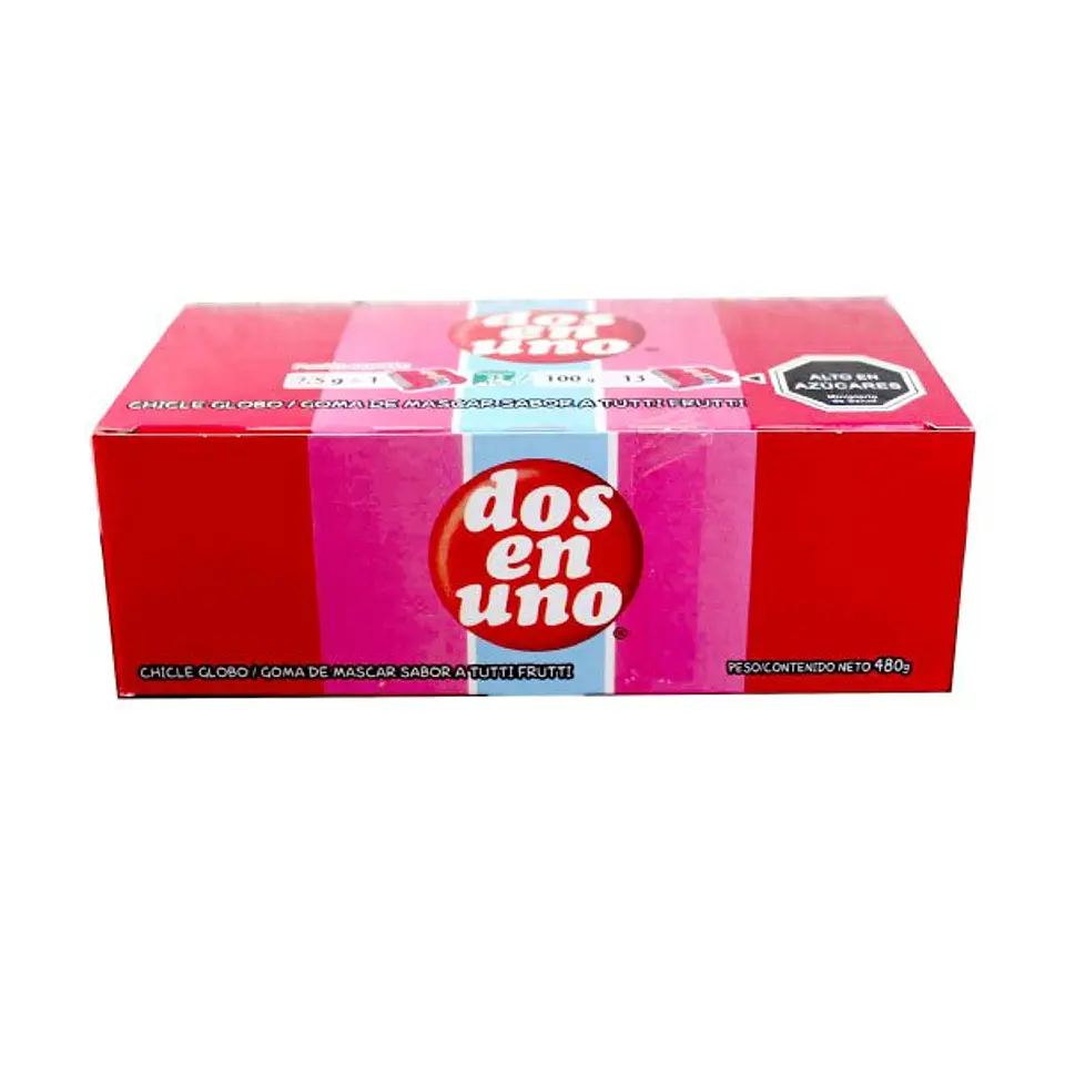 CHICLE DOS EN UNO X 64 UN 1