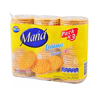 GALLETA MANA PACK X 3 UN 1
