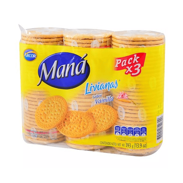 GALLETA MANA PACK X 3 UN 1
