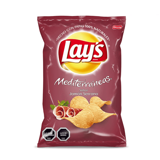 PAPA LAYS MEDITERRANEA JAMON 24 GR X 10 UND 1