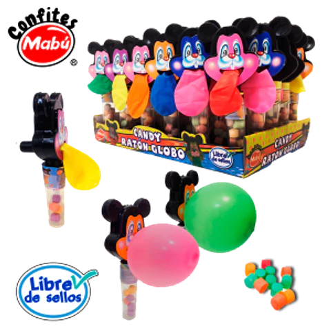 CANDY RATON GLOBO X 20 UN