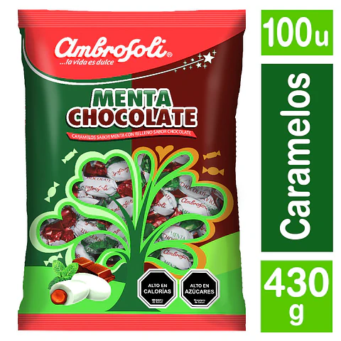 CARAMELO MENTA CHOCOLATE AMBROSOLI 430 GR