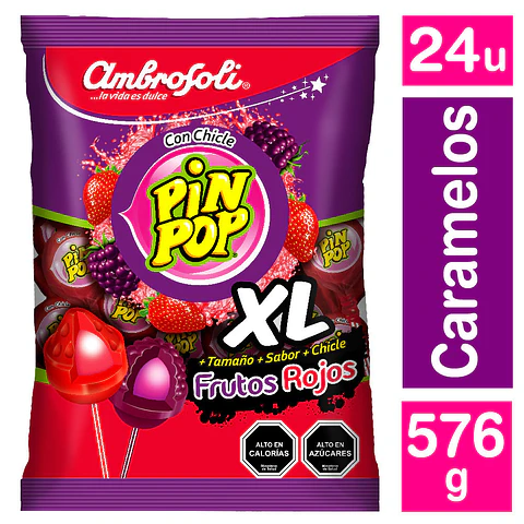 PIN POP XL FRUTOS ROJOS X 24