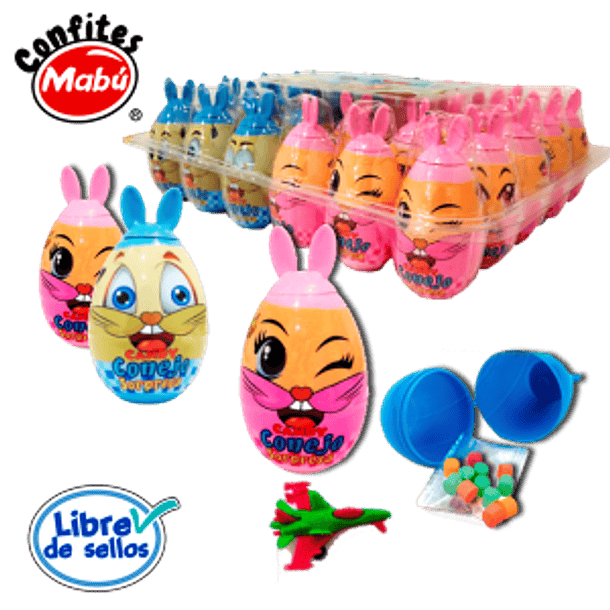 CANDY CONEJO SORPRESA X 20 UN 