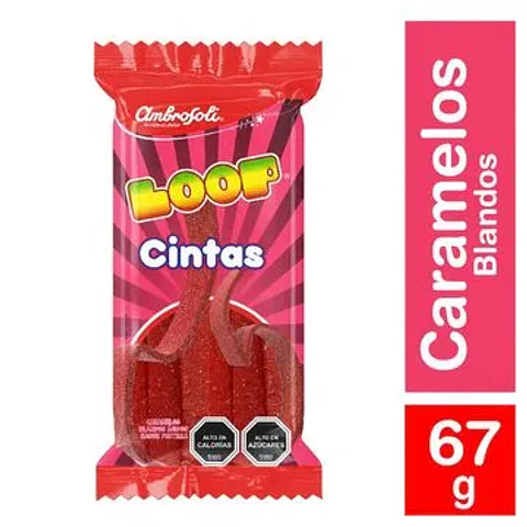 GOMITA LOOP FRUTILLA CINTA X 14 un 
