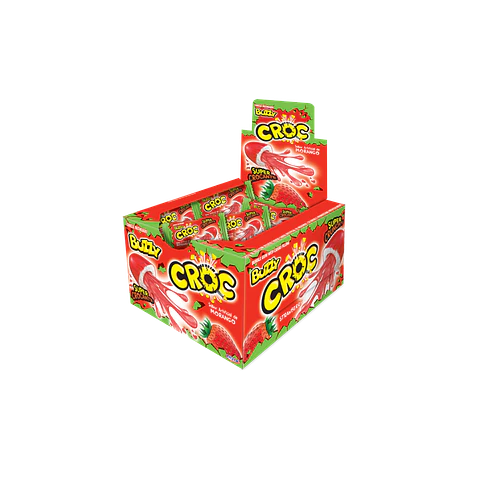 CHICLE BUZZY CROC FRUTILLA FRESA X 40