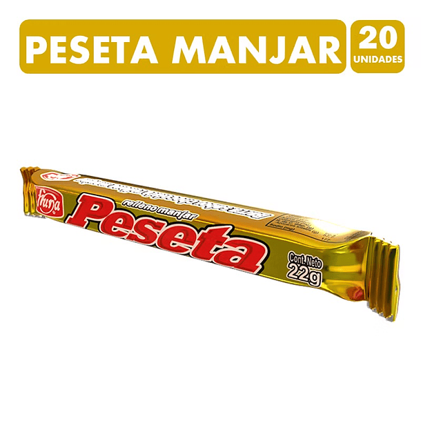 CHOCOLATE RELLENO PESETA MANJAR X 20 UN 