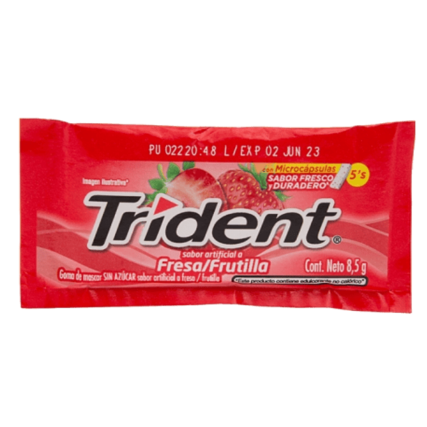 TRIDENT FRESA FRUTILLA X 18UN 