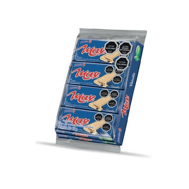 GALLETA WAFER MAX VAINILLA X 8 UN 