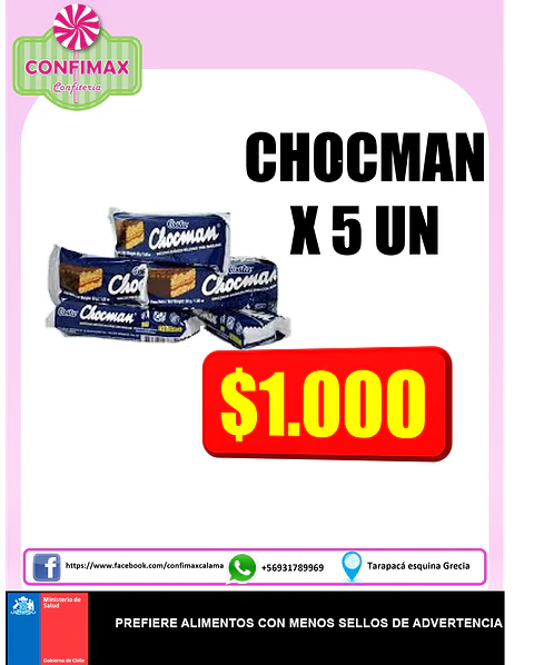 CHOCMAN X 5 UN