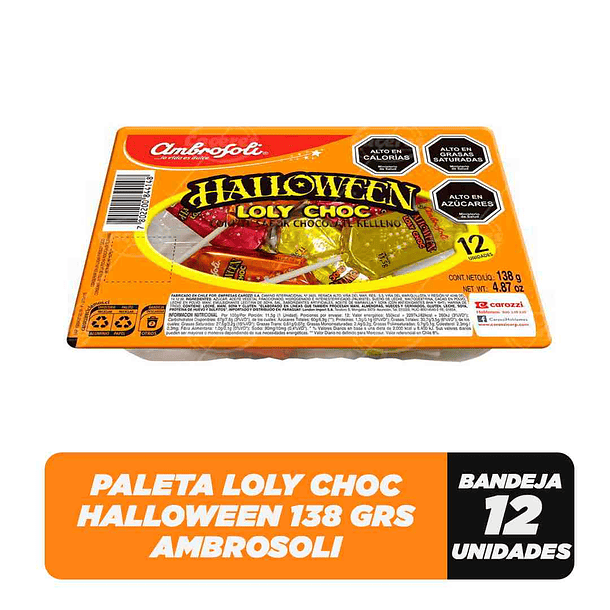 LOLY CHOC HALLOWEEN X 12 UN 