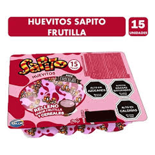 HUEVITO SAPITO FRUTILLA X 15 UN 
