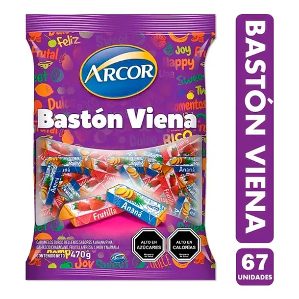 CARAMELO BASTON VIENA 470 GR 