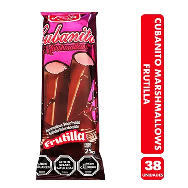 CUBANITO LARGOS FRUTILLA 25 GRAMOS X 40 UN 