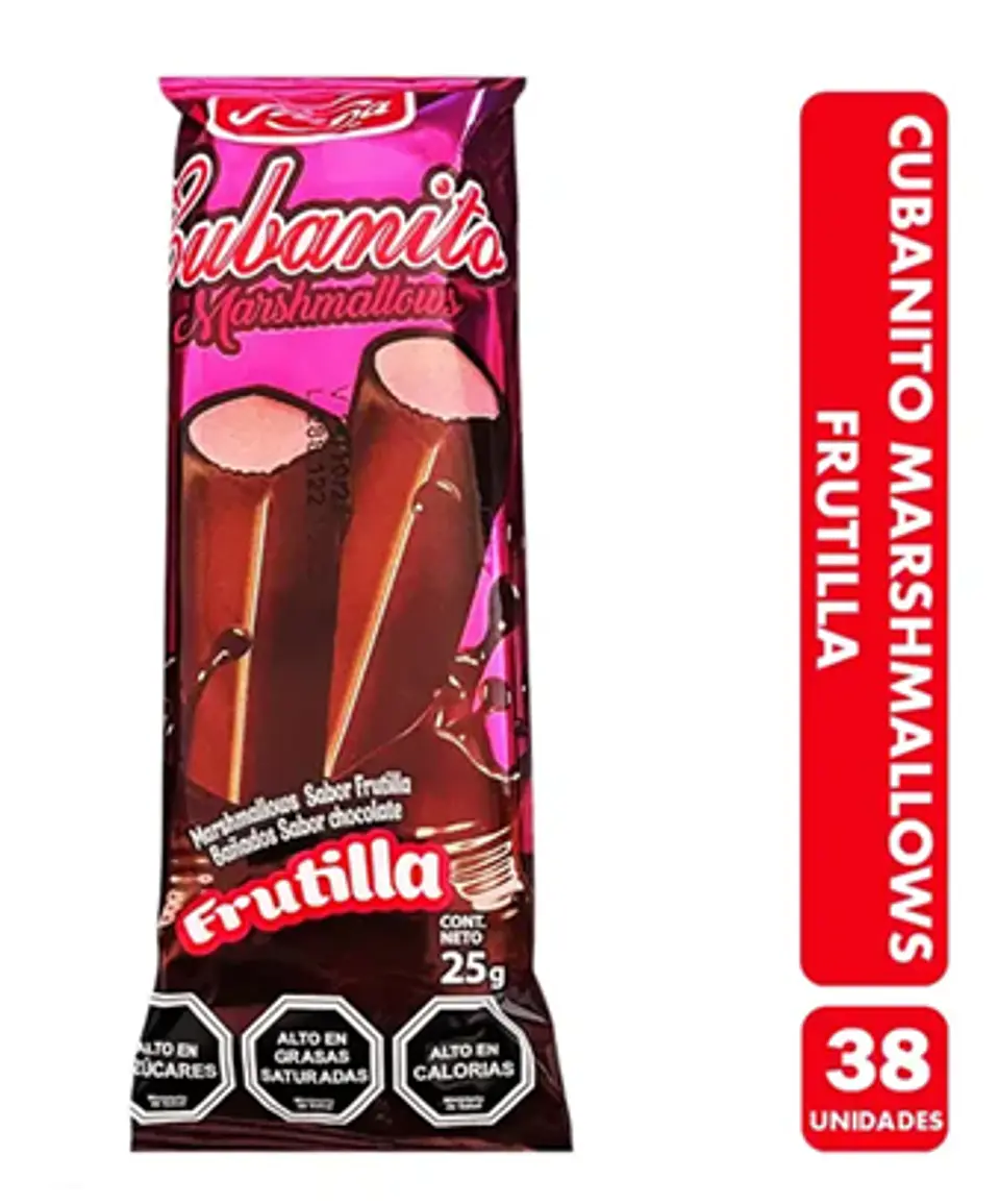 CUBANITO LARGOS FRUTILLA 25 GRAMOS X 40 UN 1