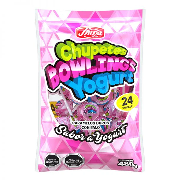 CHUPETE BOWLING YOGURT X 24 UN 