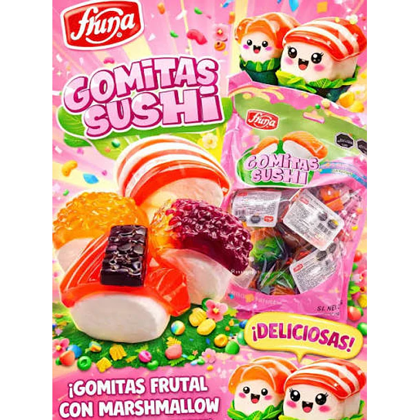 GOMITAS SUSHI FRUNA X30UN 