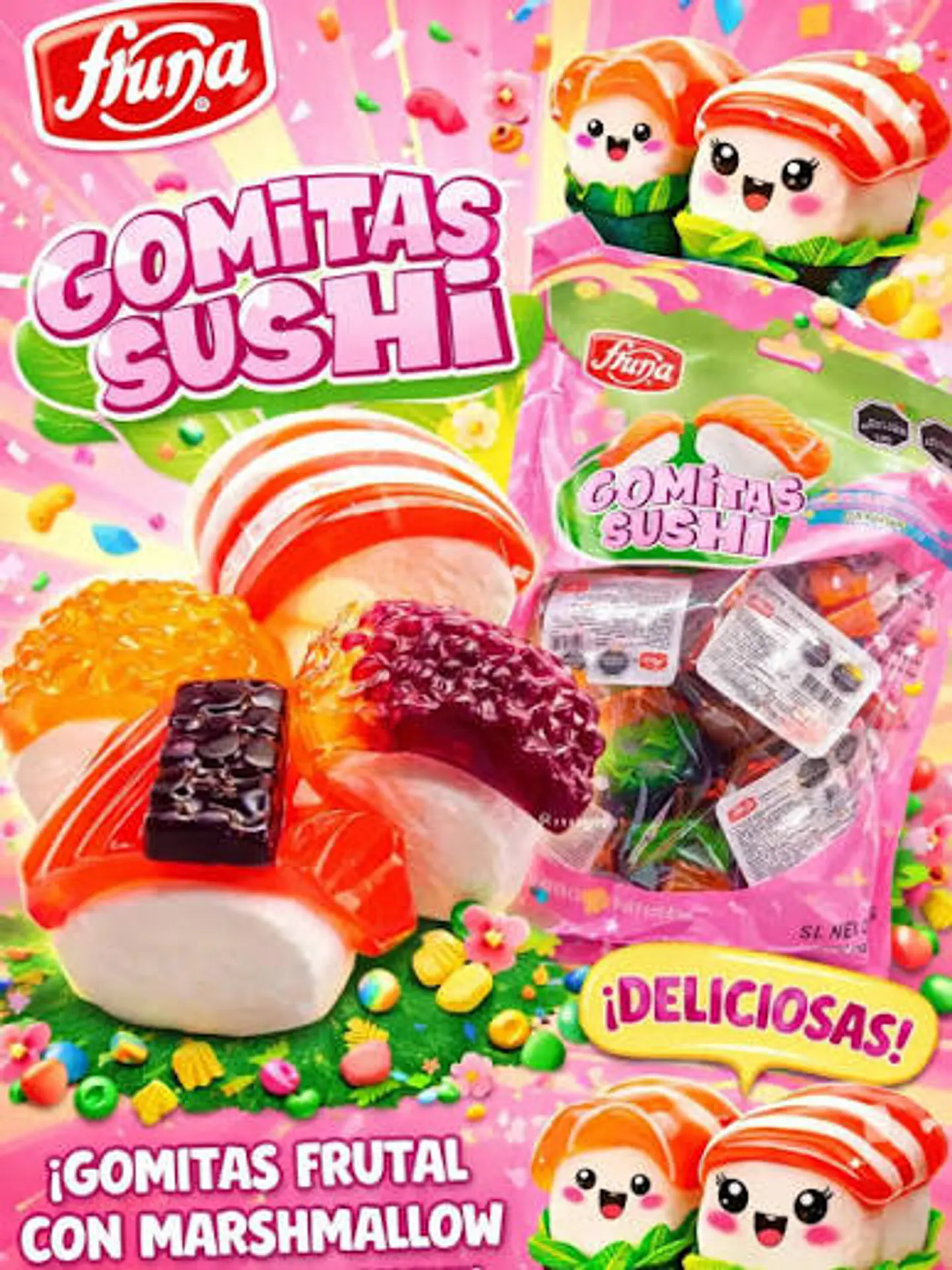GOMITAS SUSHI FRUNA X30UN 1