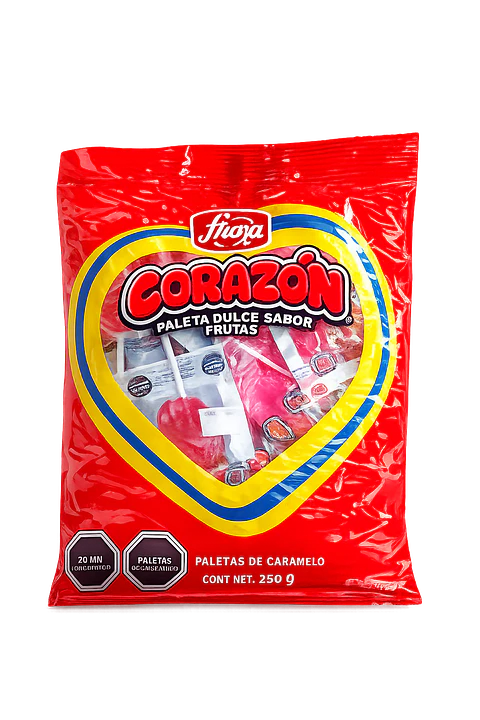 PALETA CORAZON FRUNA X 20