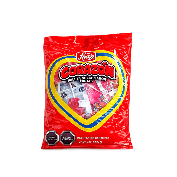 PALETA CORAZON FRUNA X 24 