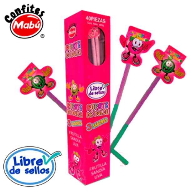 POPOTE 3 SABORES X 40 UN 