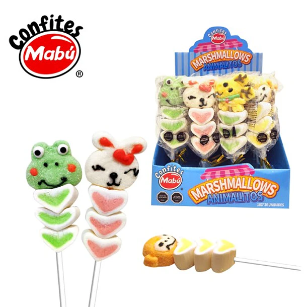 MASHMELLOW ANIMALITO X 20 UN 