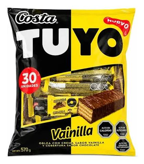 CHOCOLATE TUYO VAINILLA X 30 UN