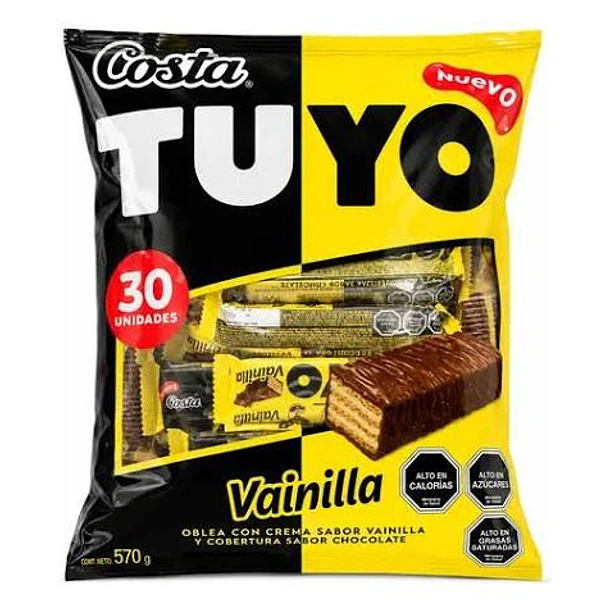 CHOCOLATE TUYO VAINILLA X 30 UN 