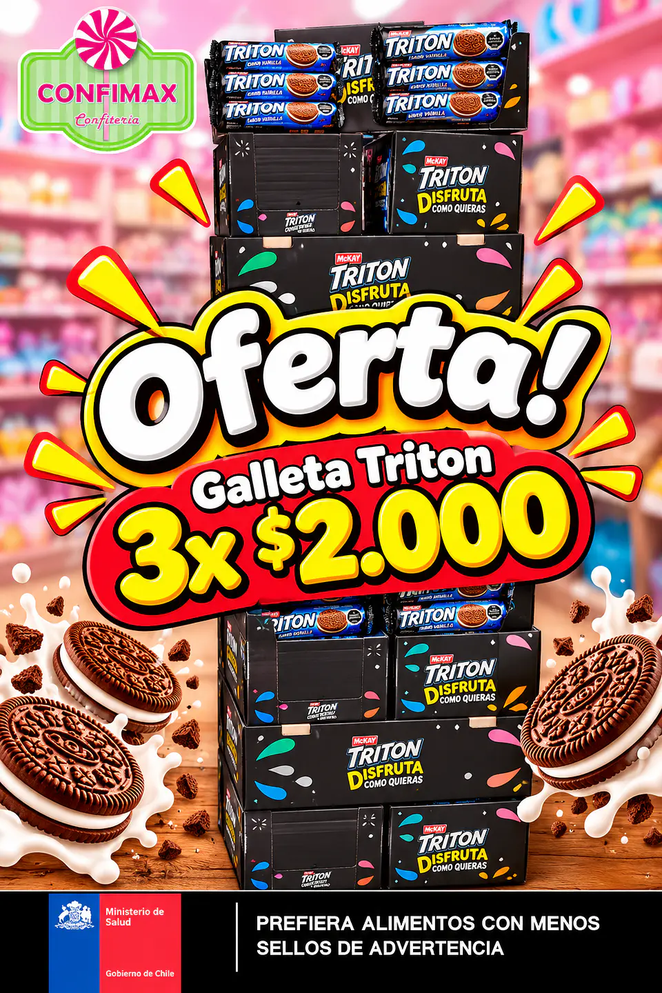 GALLETA TRITON X 3 UN 1