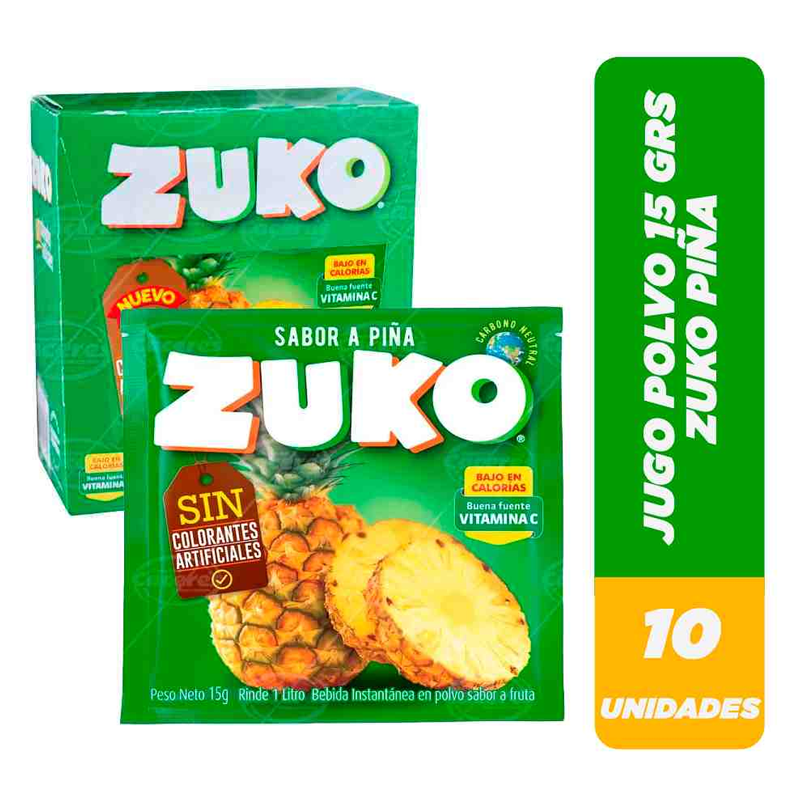 Jugo en polvo Zuko Piña 10 un 1
