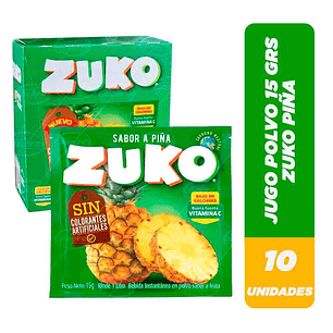 Jugo en polvo Zuko Piña 10 un